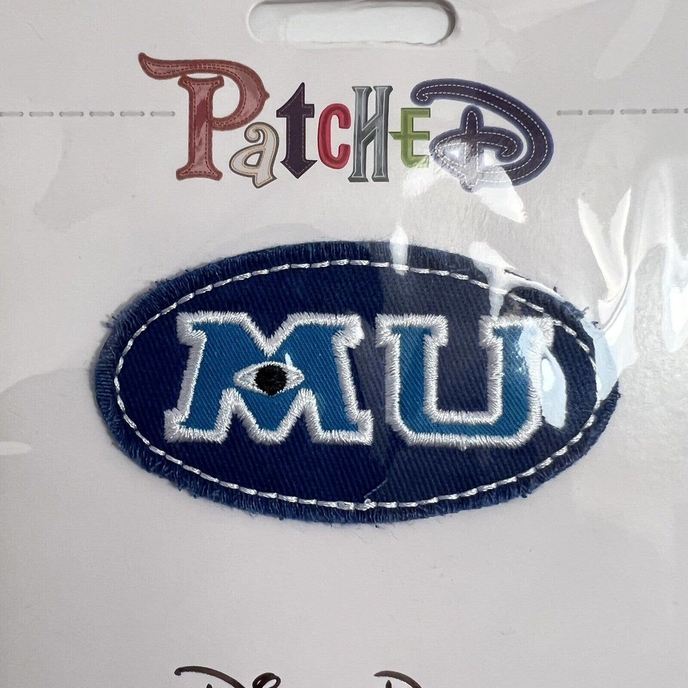 Disney Parks Patched Monsters University Logo MU Inc Adhesive Patch NIP